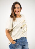 Blusa elastizada tipo morley Beige