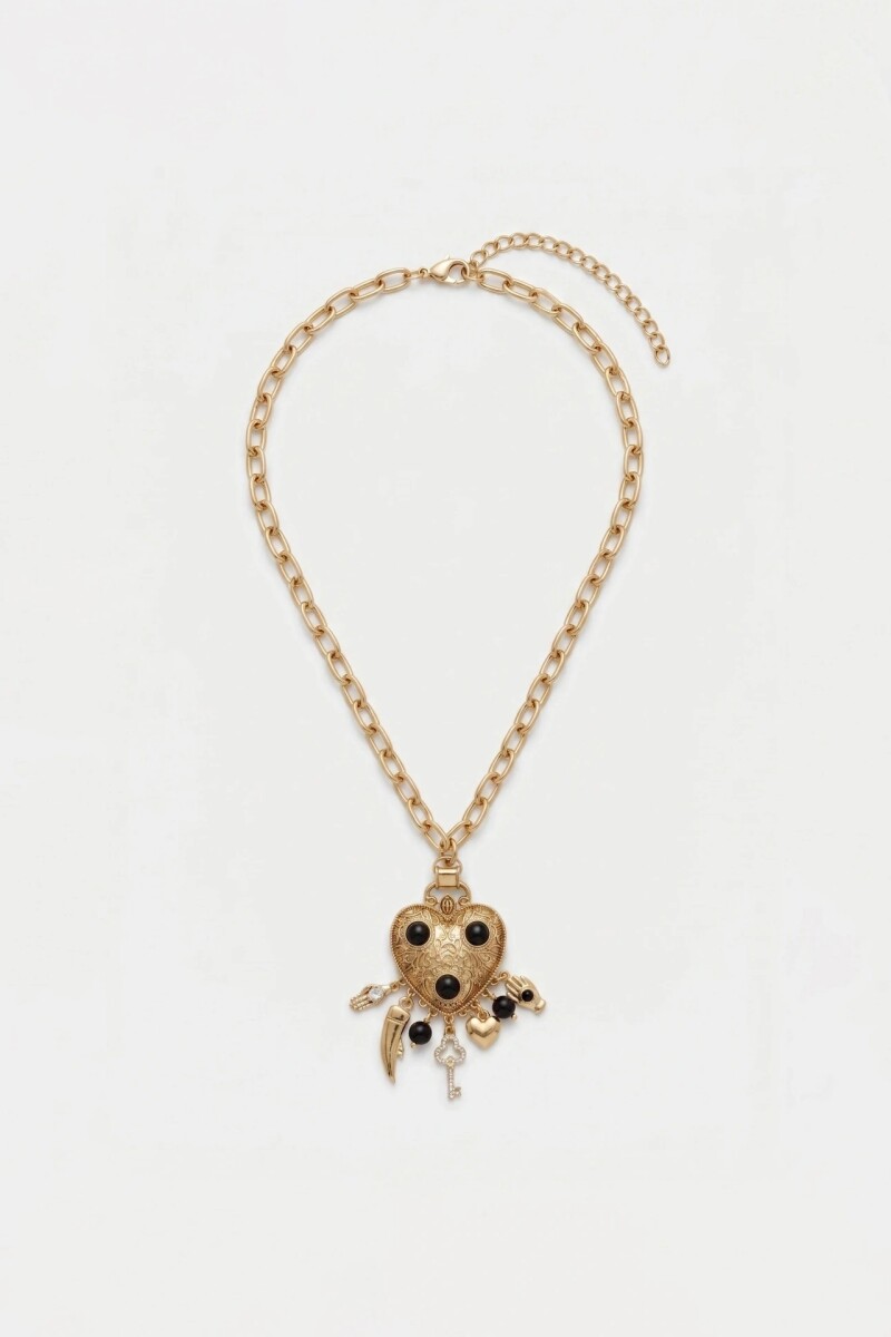COLLAR HEART NOEL Negro