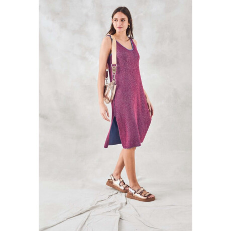 Vestido Lurex Reversible Multi