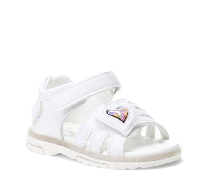Sandalia CUORE con detalle de corazon en capellada White