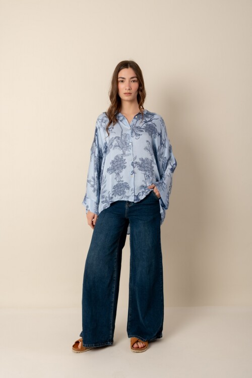 Camisa Bandana Blue