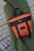 Mini Mustang Backpack Chocolate / Naranja