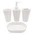 Kit Set Dispensador Jabon Y Porta Cepillo Soporte Cepillos Variante Color Blanco
