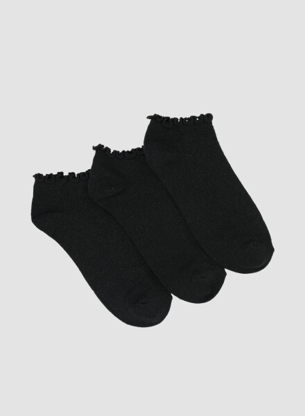 Pack x3 plantinas volado y lurex Negro
