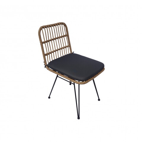 SILLA DE COMEDOR RATTAN Y METAL NATURAL SILLA DE COMEDOR RATTAN Y METAL NATURAL