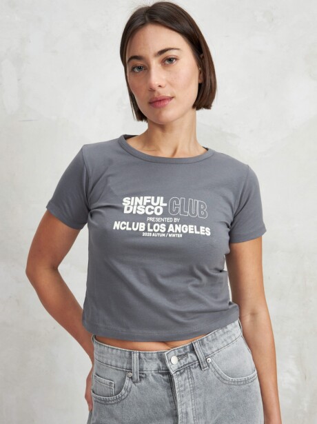 REMERA YUZU GRIS