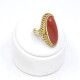 Anillo En Oro 18K Y Coral Anillo En Oro 18K Y Coral