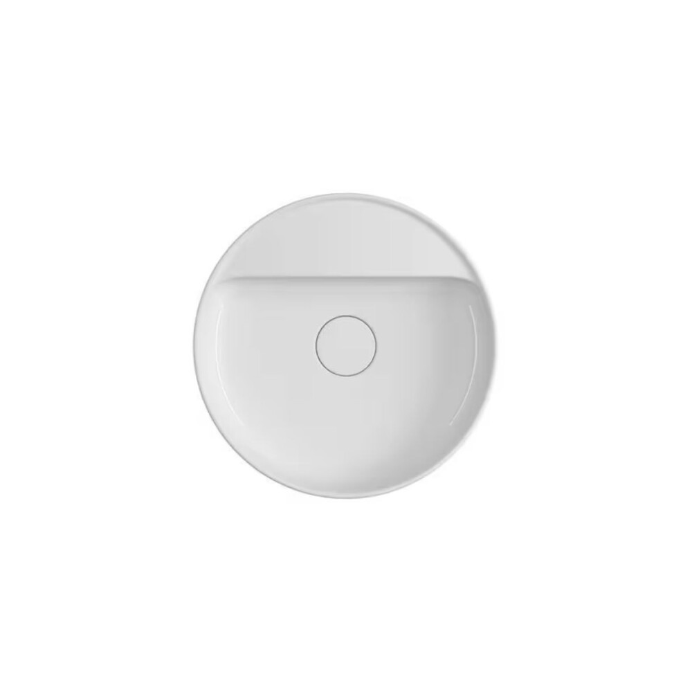 Bacha de apoyo redonda 40 cm c/mesa blanca brillante Deca Bacha De Apoyo Redonda 40 Cm C/mesa Blanca Brillante Deca