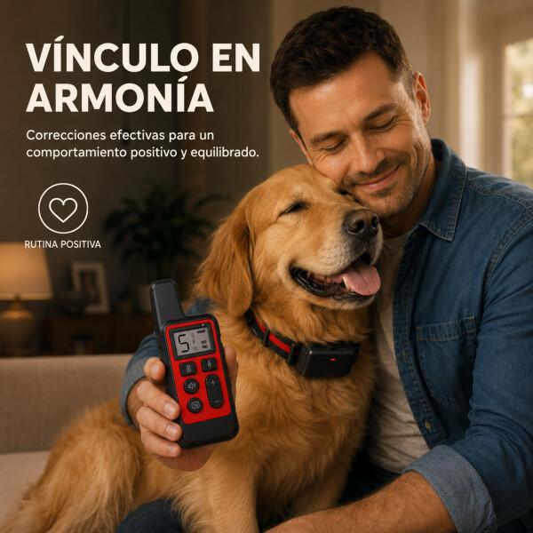 Collar Antiladridos Control Remoto Sumergible Entrenamiento Variante Color Rojo
