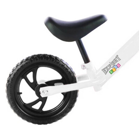 Bicicleta De Metal Sin Pedales P/ Niños Ruedas Goma Blanco