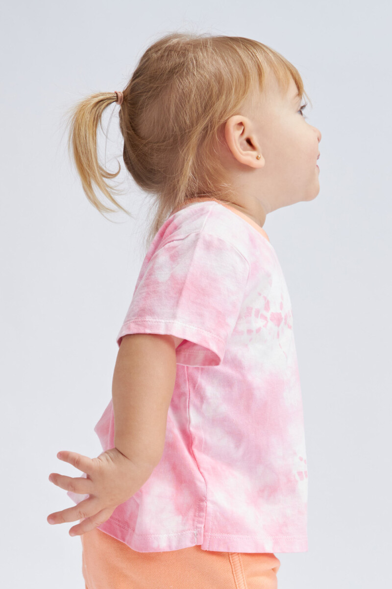 Camiseta manga corta Tye Dye Rosa