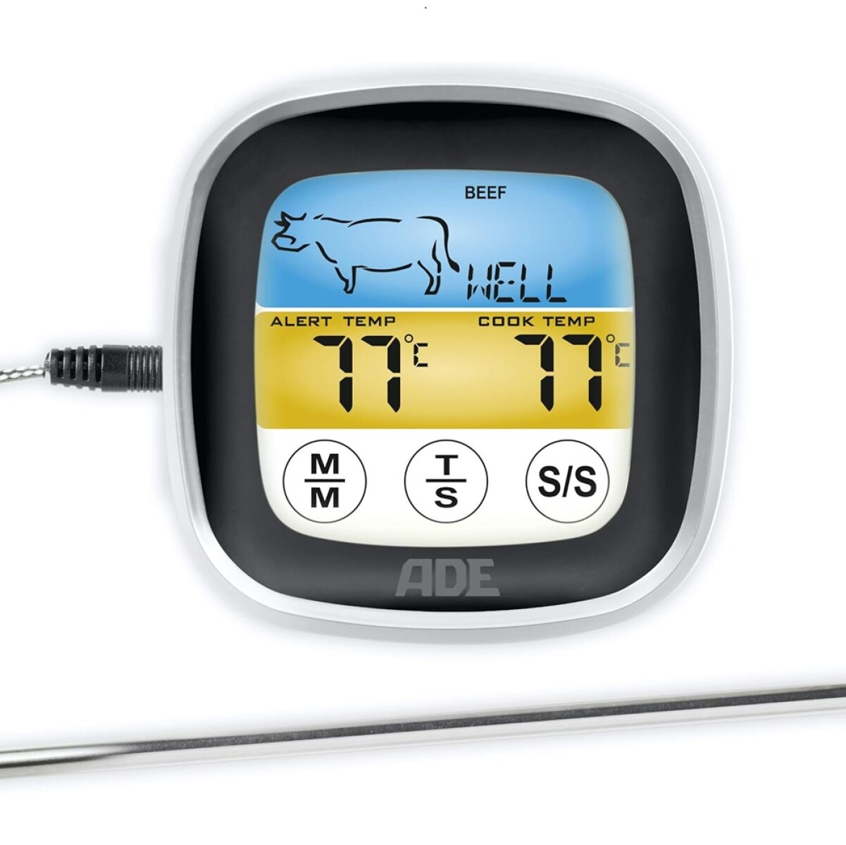 Termómetro para Barbacoa con Sonda 250ºC ADETermometro con sonda 