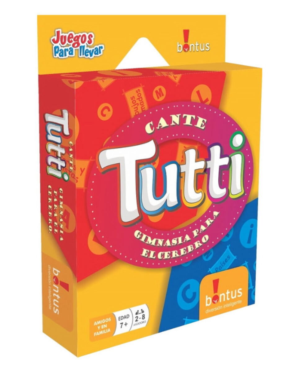 Juegos Para Llevar Cante Tutti Bontus 