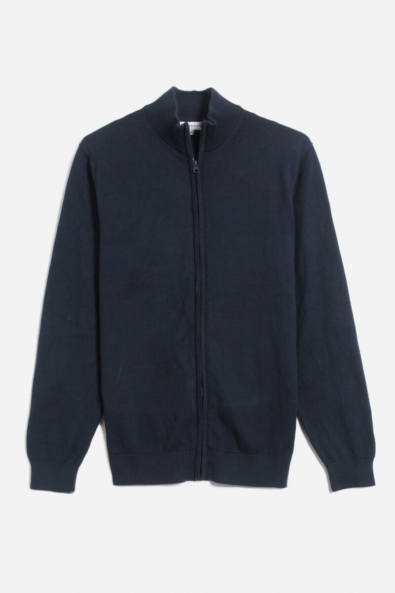 Campera liviana con cierre - Azul marino 