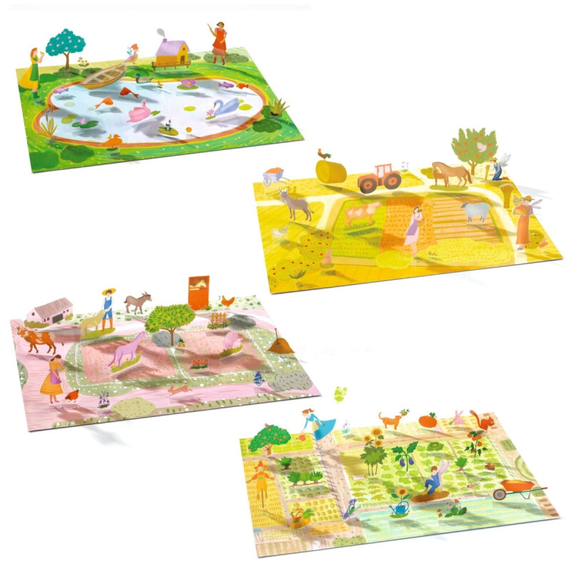 Sticker Escenas de granja 3D con pegatinas de Djeco Sticker Escenas de granja 3D con pegatinas de Djeco