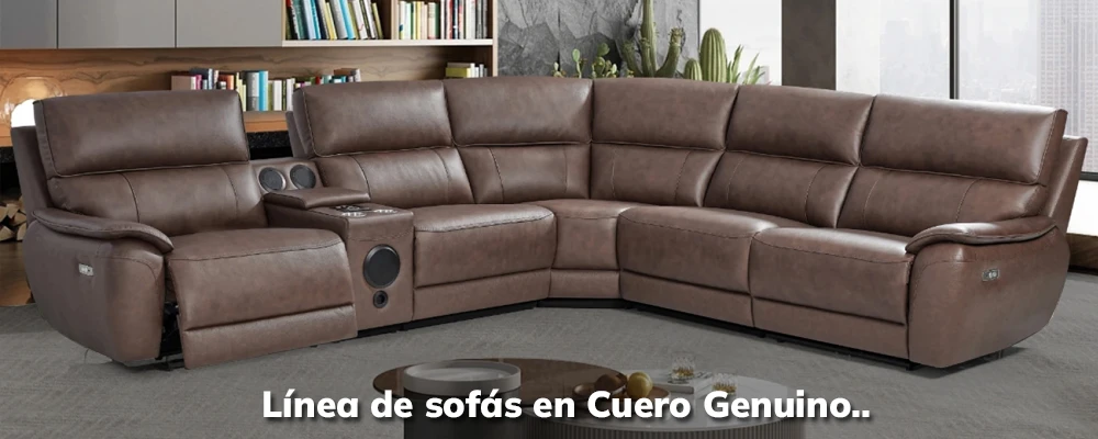 Sofás en cuero genuino