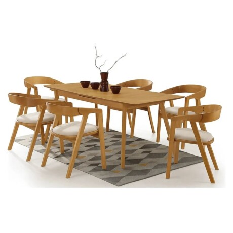 Juego De Comedor Extensible 6 Sillas Ivy 825-861 Juego De Comedor Extensible 6 Sillas Ivy 825-861