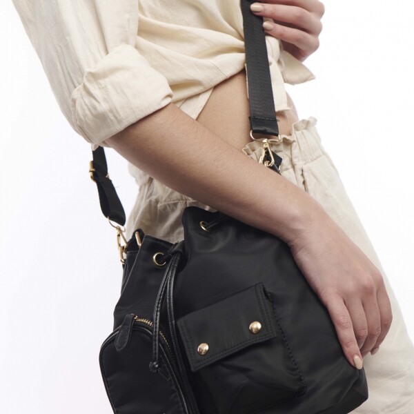 Morral fruncido Negro