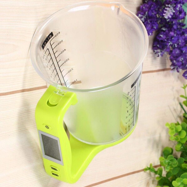 Taza Medidora Graduada 600ml + Balanza + Termometro 3 en 1 Variante Color Verde