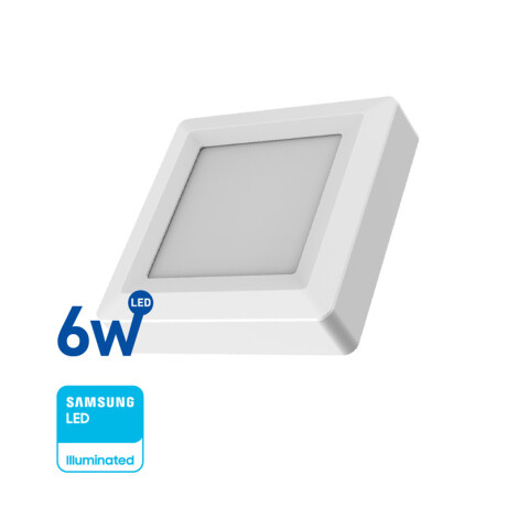 PANEL LED CUADRADO 6W (360LUM) D:12CM FRIO WELLMAX ++ N/a