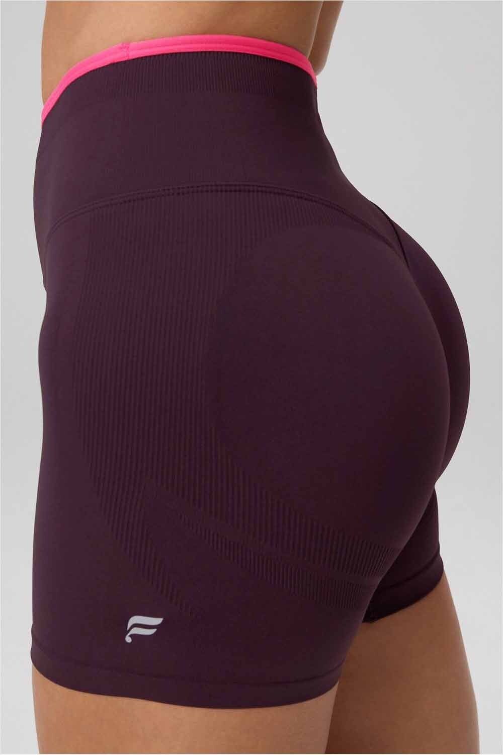 Shorts Seamless Scrunch Short 4" Mujer Oxblood/Pink Crush