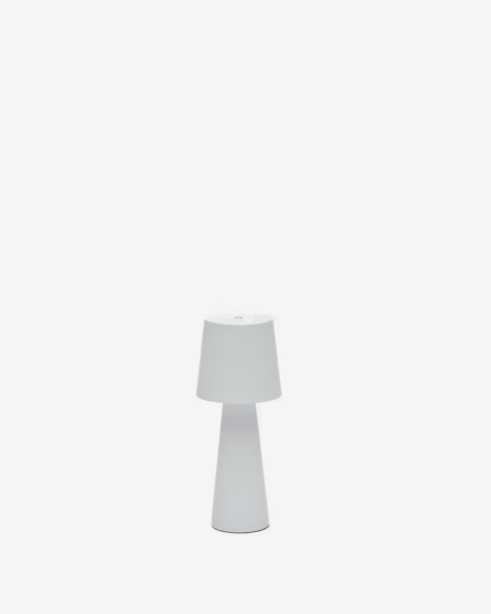 Lámpara de mesa Arenys - pequeña de metal con acabado pintado blanco 