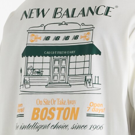 Remera New Balance de Hombre - Grab a Bite - MT62S7YPSST WHITE