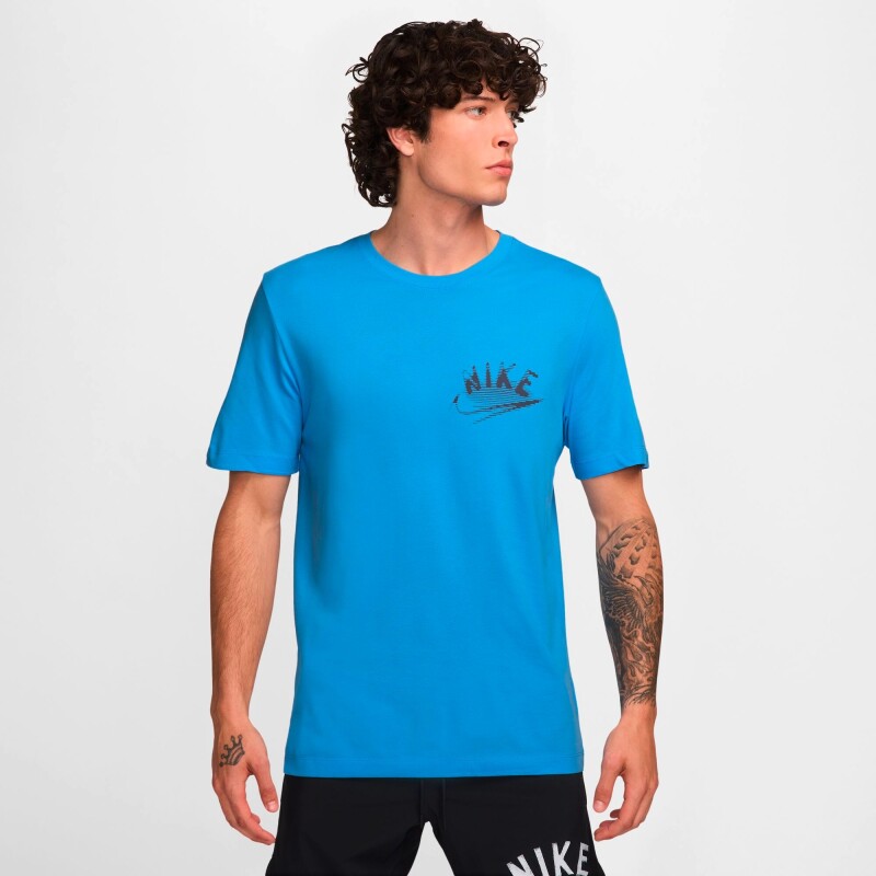 Camiseta Nike Dir-Fit Tee Brand Read de Hombre Azul