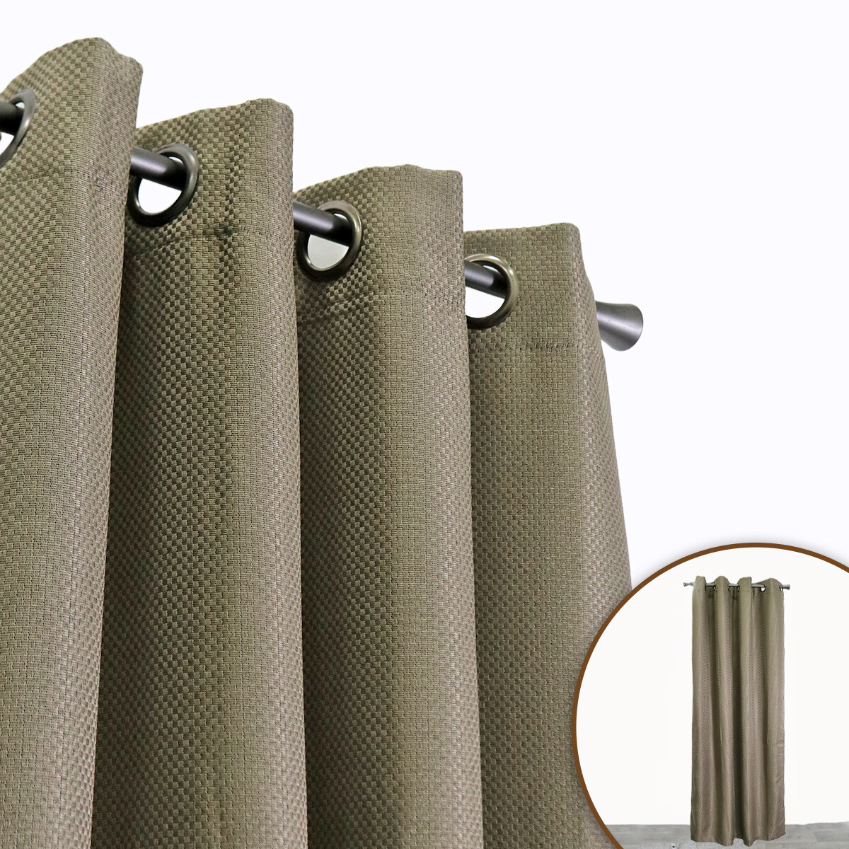 CORTINA ANTISOLAR BASKETWEAVE BEIGE 140X229CM 