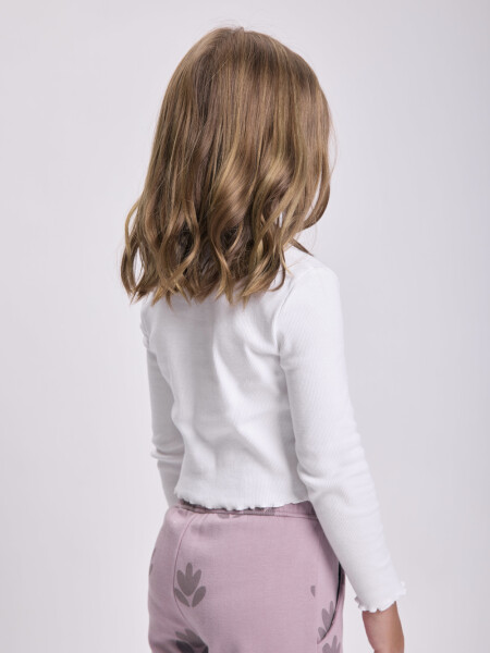 Remera rib crop Blanco