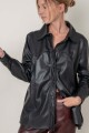 Camisa fio larga Negro