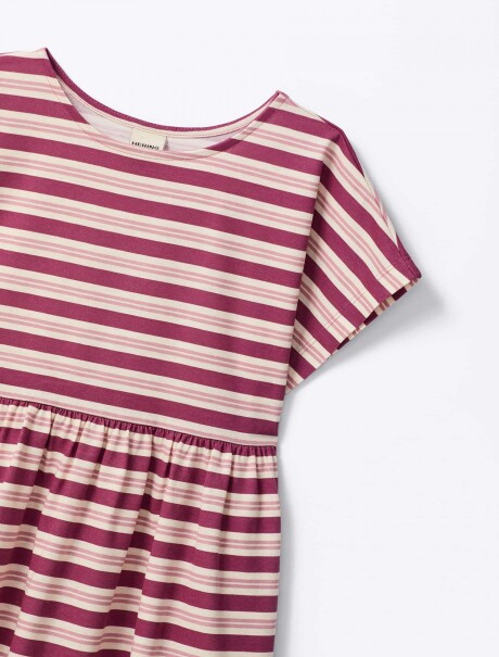 VESTIDO CORTO CON ESTAMPADO ROSADO