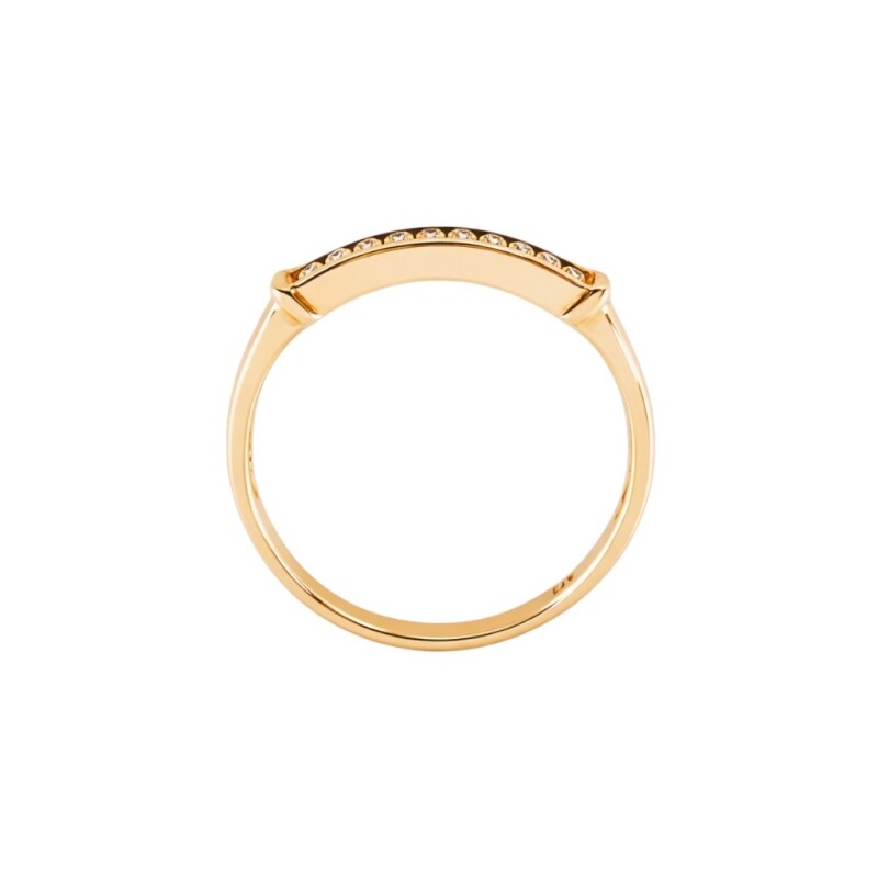 Anillo Medio Sin Fin-Oro bajo-Piedra Zirconia-AN8002 conpiedra