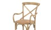 Silla de Abedul cruceta con apoyabrazos Marrón Claro