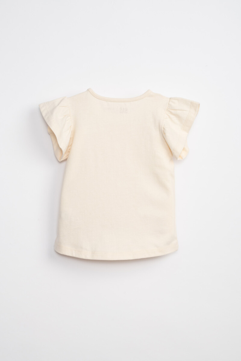 Remera volados Crudo