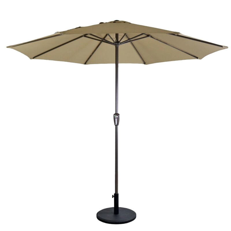 SOMBRILLA BEIGE P/JARDIN C/BASE 2.7Mts Unica