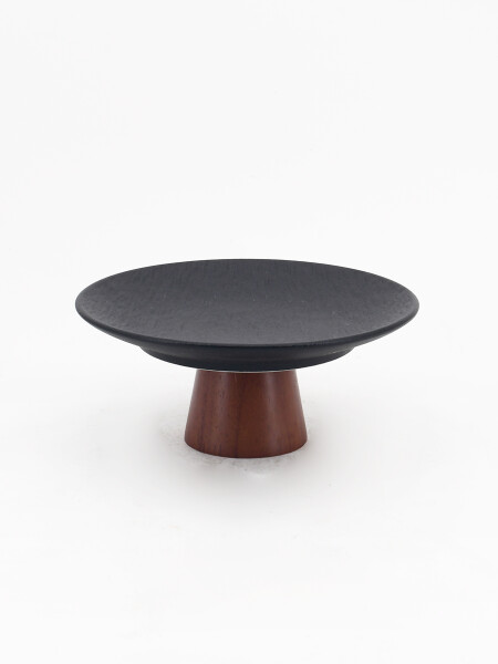 SOPORTE DE METAL PARA AIMENTOS NEGRO (V)