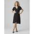 VMSAKI SS CALF WRAP DRESS WVN GA BLACK