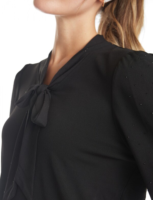 Blusa Lazo & Strass NEGRO