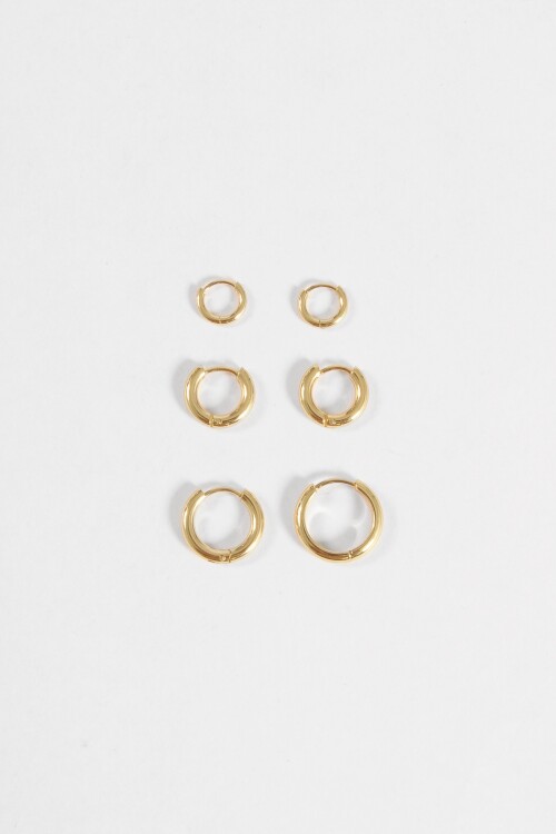 Set aros acero dorado