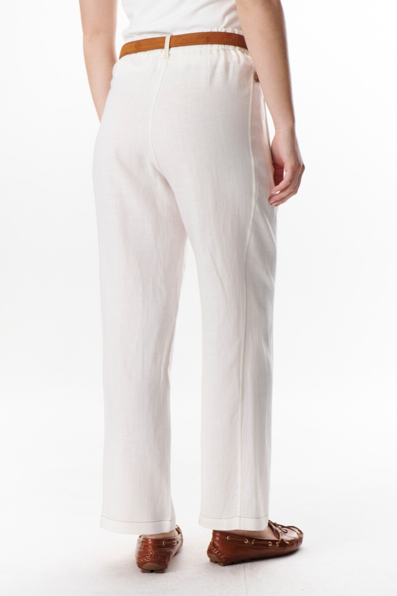 PANTALON LINO SOHO BLANCO