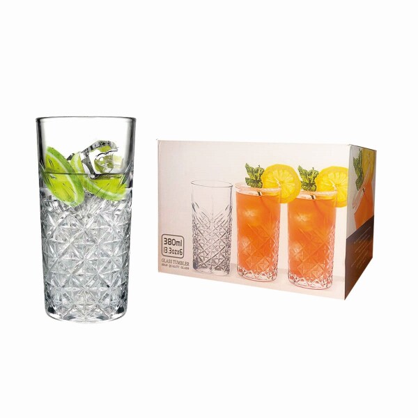Set de 6 vasos alto coctelería 380 ml Set de 6 vasos alto coctelería 380 ml