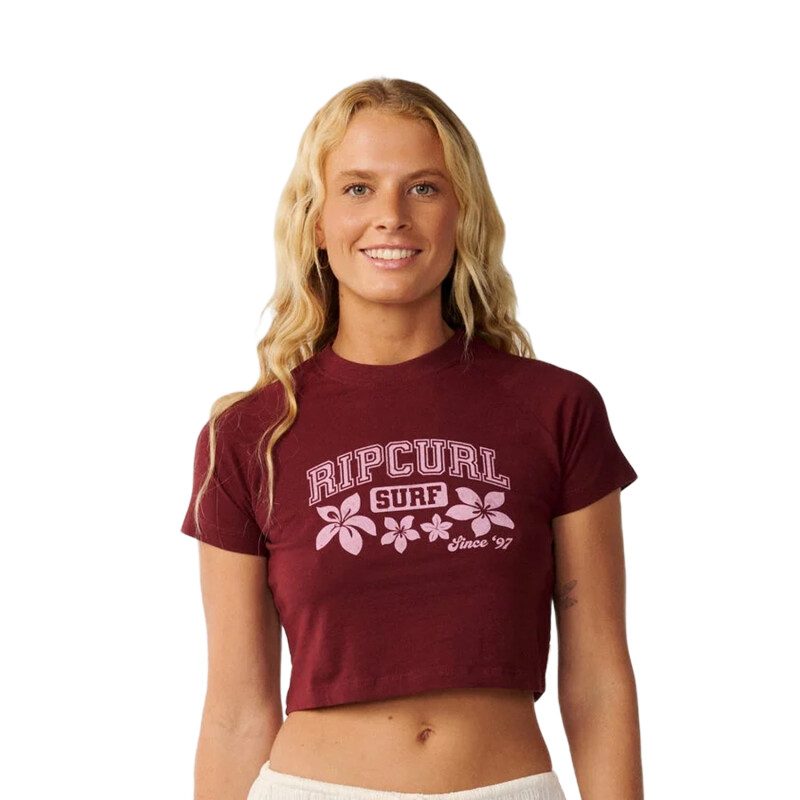 Remera Rip Curl Retro Swell Baby - Bordó Remera Rip Curl Retro Swell Baby - Bordó