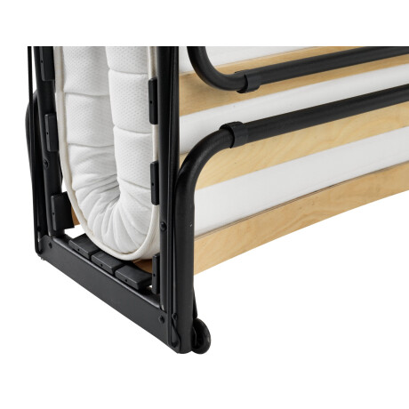 Cama plegable 80x193 ILSKOV bl/neg Blanco/negro