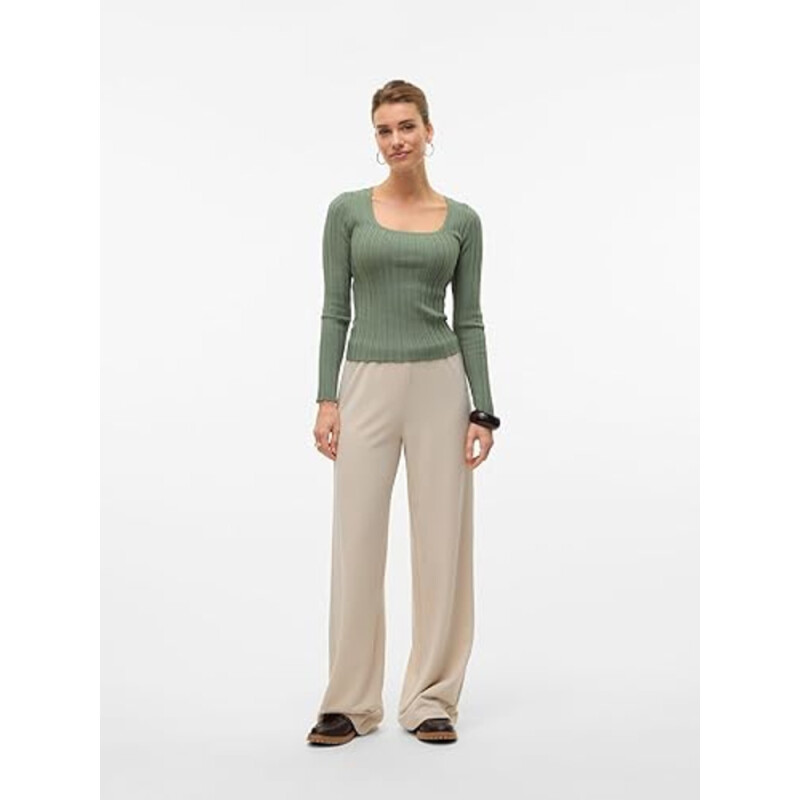 VMCECILIE LS U-NECK PULLOVER GA Hedge Green