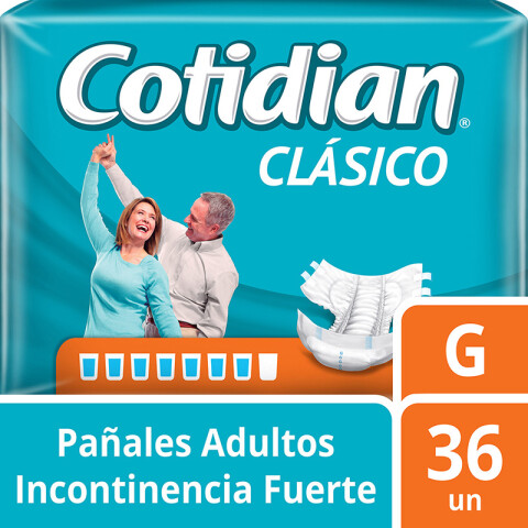 Cotidian clásico pañales para adultos x36 Talle G