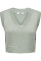 Chaleco Luca Tejido Cropped Mineral Gray