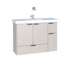 Mueble de baño suspendido Orquidea Beige 80 cm con bacha de resina Mueble De Baño Suspendido Orquidea Beige 80 Cm Con Bacha De Resina