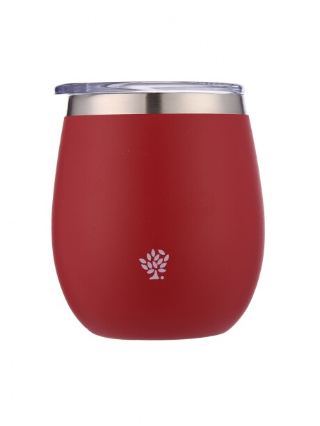 Mate Acero Inox. con Tapa Rojo