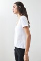 Remera escote en V blanco